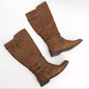 JustFab Paulina WIde Calf Knee High Boot SZ 8.5